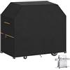 VANSHEIM Copertura Barbecue Impermeabile Telo Copri BBQ Copertura Grill Robusto Protezione UV Tessuto Oxford Telo Copri BBQ XXL per Weber,Char-Broil,Campingaz BBQ 168x71x117cm