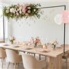 Fomcet Arco Regolabile Del Tavolo In Metallo, Altezza 34cm-48cm, Lunghezza 73cm-250cm, Utilizzato Per Matrimoni, Feste Di Compleanno, Anniversari Di Nozze, Decorazione
