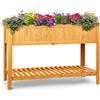 blumfeldt Altiplano Cubic - Aiuola Rialzata, Fioriera, 150 x 100 x 50 cm (LxAxP), Legno di Abete Massello, Ampia Superficie, Feltro Giardinaggio, ErgoGrow Concept, Facile Installazione, Legno