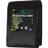 Bellushortus.eu Telo pacciamatura Nero Contro Le Erbe infestanti - Tappeto da Giardino Resistente e permeabile all'Acqua 50g/m², Resistente ai Raggi UV, Protegge Le Piante (1.6x10m = 16m²)