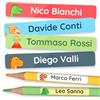 TagBuddy [75] Etichette Adesive Scuola Personalizzate - Etichette Penne Bambini e Etichette per Matite Scuola - Etichette Adesive Personalizzate con Nome, Etichette Vestiti Bambini Asilo