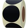 HYBSK Hylabelest - Etichette rotonde in carta kraft nera, 5,1 cm, per codifica a colori, 300 pezzi per rotolo (nero Kraft)