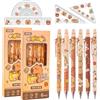 JWTRSVTY 16 PCS Capybara Cancelleria Set, 12 Capybara Penne Cancellabili + 4 Righelli Capybara, Blu Capybara Penna Gel, 0,5 mm Capibara Penna Retrattile, Per Scuola, Aula, Area Di Lavoro, Casa