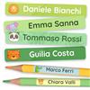 TagBuddy [75] Etichette Adesive Scuola Personalizzate - Etichette Penne Bambini e Etichette per Matite Scuola - Etichette Adesive Personalizzate con Nome, Etichette Vestiti Bambini Asilo