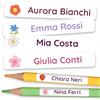 TagBuddy [75] Etichette Adesive Scuola Personalizzate - Etichette Penne Bambini e Etichette per Matite Scuola - Etichette Adesive Personalizzate con Nome, Etichette Vestiti Bambini Asilo