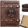 DUROTAN DND Journal, taccuino vintage con drago, formato A5, 400 pagine, per dungeons and dragons, accessori per D&D DM, regali per uomini e donne (totem con dragone rosso)