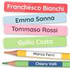 TagBuddy [75] Etichette Adesive Scuola Personalizzate - Etichette Penne Bambini e Etichette per Matite Scuola - Etichette Adesive Personalizzate con Nome, Etichette Vestiti Bambini Asilo