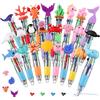 Yoosso Set 24 Penne a Sfera 4 In 1, Mini Penne Animali Oceanici 0,7 Mm