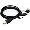 Domasvmd Cavo OTG da USB tipo C maschio a USB 2.0 tipo B maschio OTG per telefono stampante scanner pianoforte MIDI Drum Sound Microfoni telefono a cavo stampante