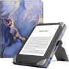 HGWALP Custodia universale per eReader da 6 pollici, custodia in pelle con supporto e cinturino da polso compatibile con tutti i lettori di e-book Paperwhite/Kobo/Tolino/Pocketook, colore: viola marmo