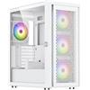 Silentware Air 100 White Midi Tower PC case, ampia rete metallica frontale, finestra laterale in vetro temperato, 4 ventole idro da 120 mm A-RGB, coperchio in rete rimovibile, alimentatore ATX, Bianco
