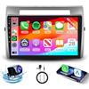 Hodozzy 4GB+64GB Android Autoradio per Toyota Corolla Verso AR10 2004-2009 Carplay Android Auto Wireless, Hodozzy 9 Pollici Touch Screen Stereo 2 Din GPS Navigatore, Bluetooth, WiFi, DSP FM/RDS +Retrocamera