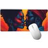 Zhlpjecc Tappetino Mouse XXL 1000 x 500 x 3mm, Tappetino Mouse Africa Mouse Pad, Esteso con Bordi Cuciti Gaming Mousepad Coppia, Base in Gomma Antiscivolo, Sottomano Scrivania, per Computer, PC, Laptop H-312