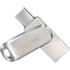 SanDisk 256GB Ultra Dual Drive Luxe Unità flash USB Type-C interamente in metallo con connettori USB reversibili di Tipo C e Tipo A, per smartphone, tablet, Mac e computer