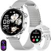 Efolen Smartwatch Donna Orologio Chiamate Bluetooth: 1,27 Tondo Touch Orologi Smart Watch da Impermeabile Sport Fitness Contapassi Cardiofrequenzimetro Pressione Caloriec Oro Polso per Android iOS Telefono