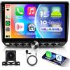 VECHTEL 4G+64G Android 15 Autoradio 2 Din con Carplay Android Auto senza Fili, 10 Pollici Schermo Tattile Stereo Auto Supporto Bluetooth 5.0 Radio FM RDS GPS Wi-Fi Mirror Link USB/Type-C Telecamera