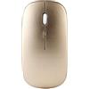 Fiauli Mouse silenzioso senza fili, universale ultrasottile ricaricabile, silenzioso, mouse wireless, in ABS colorato, alimentato a batteria, per computer portatile, PC e PC dorato