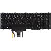 Table-King Tastiera di ricambio con retroilluminato per Dell Latitude 5580 5590 5591 E5550 E5570 layout inglese americano