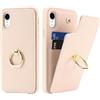 SailorTech per iPhone XR Custodia con portacarte, iPhone Xr Custodia telefonica ad anello con supporto per carta di credito Custodia per iPhone XR-Bianco
