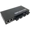 Qerwsdty 1000M Convertitore multimediale ottico 4 SC a 3 RJ45 Gigabit Ricetrasmettitore in fibra ottica 2A&2B porte 1310nm/1550nm Switch spina UE