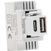 FME 200513 Alimentatore Compatto da Incasso Keystone USB-A e USB-C™ 20W 5-12V Bianco Bianco