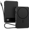 Gatatol Power Bank - Stazione di ricarica wireless portatile da 10.000 mAh con ricarica rapida magnetica da 15 W