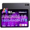 RebotAi 2026 ultimo Tablet 10 pollici Android 16, Gemini Al, 16GB RAM+64GB ROM+1TB TF,GMS,Widevine L1,5G wi-Fi6 Bluetooth 5.2, SottileLeggero,Mirroring Dello SchermoWireless