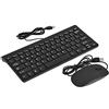 CCYLEZ Set di tastiera e mouse ultrasottili, set di mouse per mouse ottici con tastiera cablata, combo per PC laptop, set di tastiera e mouse multimediale, combinazione di tastiera e mouse USB(#1)