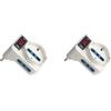 A2ZWORLD Adattatore Triplo con Interruttore 2 Prese Bipasso 10A/16A + 1 Universale, Spina Elettrica Angolare 10A 2P+T (2 Pezzi)