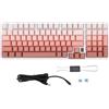 Zunate Tastiera Meccanica Wireless, Tastiera da Gioco RGB Cablata Bluetooth 2.4G Sostituibile a Caldo con 15 Effetti di Illuminazione, per Wins, per IOS, per PC Android Gaming Work (Rosa Bianco)