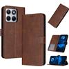 PanXCase Cover Libro per Motorola Edge 70 Fusion - Custodia PU Pelle Wallet, Supporto, 3 Porta Carte, Magnetica Antiurto Case (Marrone)