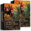 Aliver Sapone nero africano naturale per la cura della pelle 2x100 g S