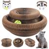 Qaestuan Magic Organ Tiragraffi, Magic Organ Cat Scratching Board, Design a Testa di Gatto, Pieghevole Interattivo Cat Toy con Palla Giocattolo, Per Addestramento, Appartamento, Interni, Esterni