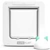 SureFlap Porta per animali con lettore di microchip Connect SureFlap Sure Petcare con Hub, uso con App mobile, funzione Coprifuoco, install. su porte, finestre e pareti, Bianco, rich. 4 batterie C (non incl.)