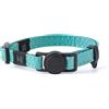 My Family MyFamily Collare per Gatto Regolabile in Vera Pelle, Made in Italy, Gancio di Sicurezza Safety Click, Fatto a Mano, Collezione Firenze, Verde Acqua, 20-30 cm