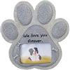 T TAKONE Pietra tombale per cani, resina a forma di cuore, decorazione per la tomba, resistente alle intemperie, per prato e giardino, impronta digitale