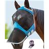 Harrison Howard CareMaster Pro Luminous Maschera anti-mosche per cavallo UV protezione con para naso Cielo blu (M; Cob)