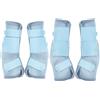 Leberna Set di 4 stivali da mosca per cavalli, traspiranti, comodi, in rete, riducono il calpestio, lo stress sugli zoccoli e l'affaticamento delle gambe (azzurro, pony)