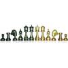 Italfama Ottone Scacchi Pezzi Oro Argento Placcato 7.5cm King Realizzata A Italy