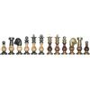 Italfama Scacchi in Ottone e Legno Placcati in Oro e Argento Re di 7,5 cm