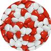 EinsSein 1kg Confetti di Cuore al cioccolato Mix mezzo bianco-rosso lucido cuoricini matrimonio confettata confetto battesimo comunione cresima nascita confettis alla laurea decorazioni bimba