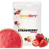 Honeyberry Polvere di Fragola Liofilizzata 150g - Frutta Liofilizzata in Polvere - Polvere di Fragola Disidratata - Frutta Disidratata in Polvere per Dolci, Frullati e Yogurt - 100% Naturale Senza Additivi