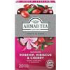 Ahmad Tea Infusi di frutta e erbe | Rosa canina, ibisco e ciliegia | 20 bustine di tè | 6 confezioni