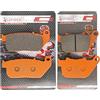 LE LEFOSSI Moto Fibra di Carbonio Anteriore e Posteriore Pastiglie Freno per Compatibile con Harley Davidson XL 883 R Sportster R XL 1200 C Sportster Custom 2005-2013 FA381F FA387R
