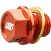 SCAR Tappo Scarico Olio Compatible avec KTM SX SXF EXC EXC TPI EXCF 50 65 85 125 150 250 300 350 450 500 HUSQVARNA TC TE TEi TX FE FC FX FS GASGAS MC MCF EC ECF EX EXF 00-26 - Arancione