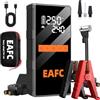 EAFC Powerbank di avviamento da 4000A con compressore da 150 PSI, powerbank di avviamento per auto da 12V (fino a 10L di benzina/6L di diesel), avviamento booster con display LED, LED, USB-C (borsa