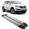OMAC Alluminio Sottoporta Laterali Pedane Laterali per Kia Sportage 2010-2015 Argento 2tlg