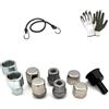 farbrothersonline COMPATIBILE CON MERCEDES SLK dal 1999-2010 (DB3) DADO ANTIFURTO KIT DI 4 DADI+2 CHIAVI PER GOMME RUOTA AUTO FARAD KIT DADI CERCHIO IN LEGA