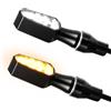 evermotor Mini indicatore di direzione LED a 3 perline, omologato E, alloggiamento in alluminio CNC, 12 V, 2 pezzi, con luce di posizione, universale per e-bike/scooter, ambra e bianco