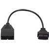 Ejoyous Adattatore OBD1 a OBD2, connettore universale OBD 12 a 16 Pin Adattatore diagnostico Cavo diagnostico Auto Cavo diagnostico Adattatore OBD II Connettore